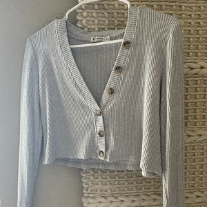 long sleeve cropped cardigan Stradivarius
